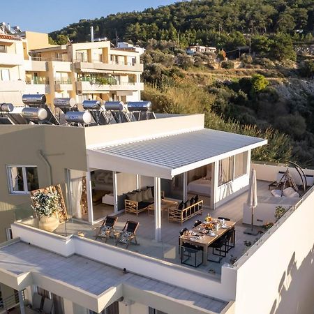 Helen Luxury Holiday House With Sea View Rethymno Exteriör bild