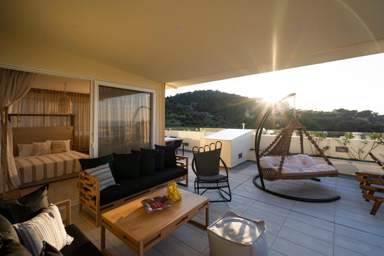 Helen Luxury Holiday House With Sea View Rethymno Exteriör bild