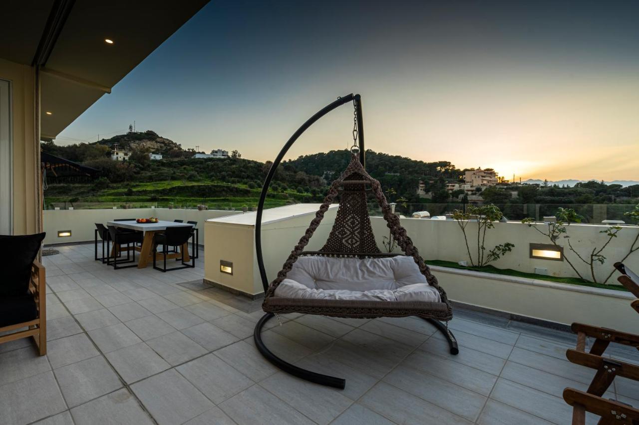Helen Luxury Holiday House With Sea View Rethymno Exteriör bild