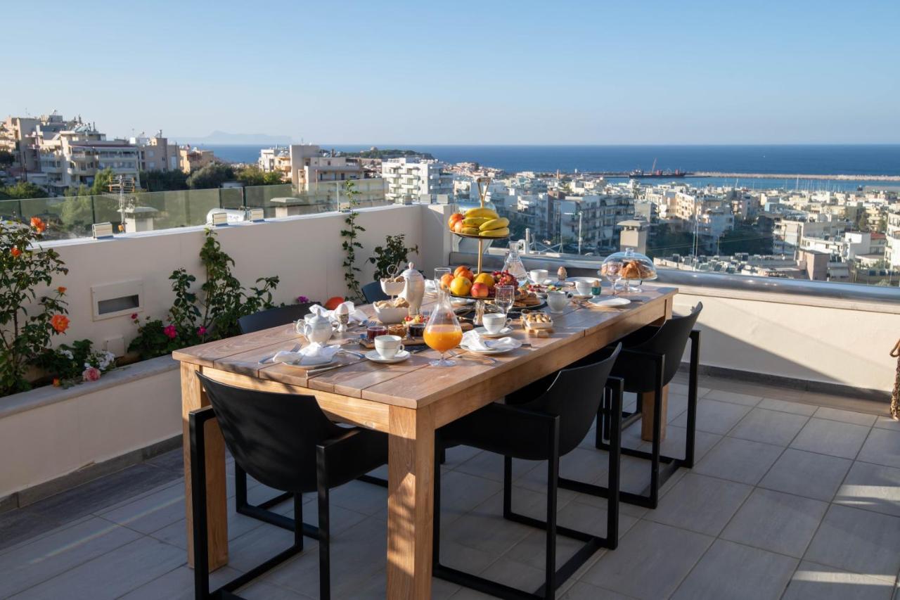Helen Luxury Holiday House With Sea View Rethymno Exteriör bild