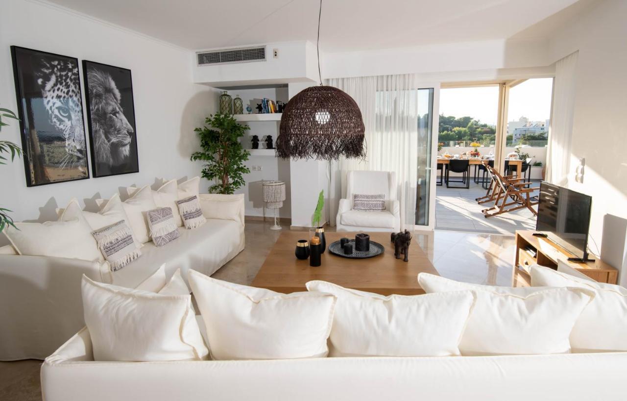 Helen Luxury Holiday House With Sea View Rethymno Exteriör bild